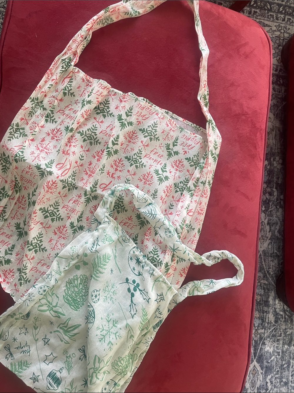Free People tote bags, holiday